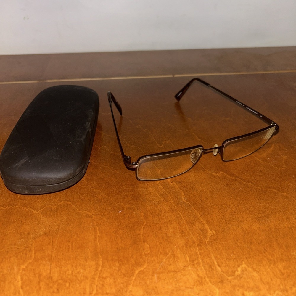 Marchon Eyeglasses Frames Flexon Dark‎ Brown Autoflex 81 F1